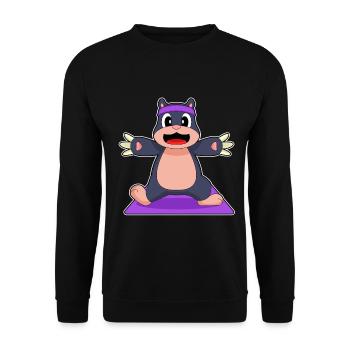 Mole Yoga Fitness Gymnastics - Unisex Sweatshirt - black - Front - Alina (178cm) & Michal (187cm)