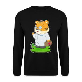 Tiger Doctor First Aid Kit - Unisex Sweatshirt - black - Front - Alina (178cm) & Michal (187cm)