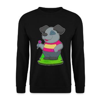 Hund Dart Dartpfeil - Unisex Pullover - Schwarz - Vorne - Alina (178cm) & Michal (187cm)