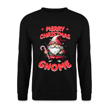 Joyeux Noël Gnome - Sweat-shirt Unisexe - noir - Devant - Alina (178cm) & Michal (187cm)