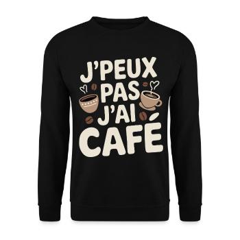 Coffee Humor Gift For Coffee Lovers - Unisex Sweatshirt - black - Front - Alina (178cm) & Michal (187cm)