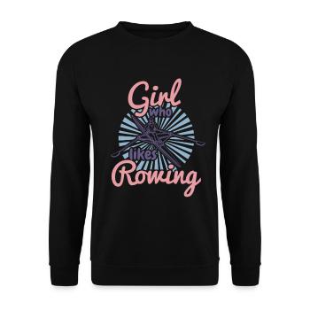Rowing Girl - Unisex Sweatshirt - black - Front - Alina (178cm) & Michal (187cm)