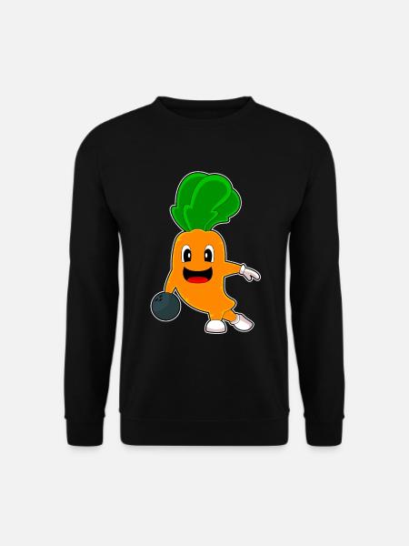 Karotte Bowling Bowlingkugel - Unisex Pullover - Schwarz