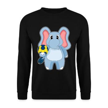 Elefant Handballspieler Handball - Unisex Pullover - Schwarz - Vorne - Alina (178cm) & Michal (187cm)