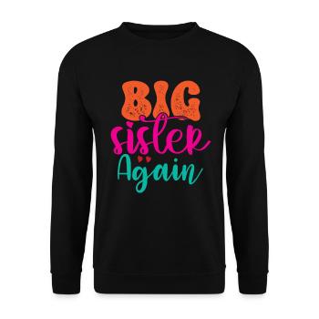 Grande soeur cadeau Grande Soeur Encore - Sweat-shirt Unisexe - noir - Devant - Alina (178cm) & Michal (187cm)
