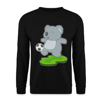 Koala Soccer Player Soccer - Unisex Sweatshirt - black - Front - Alina (178cm) & Michal (187cm)