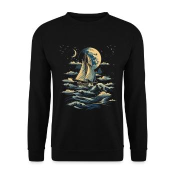 Graphic Sailing - Unisex Sweatshirt - black - Front - Alina (178cm) & Michal (187cm)