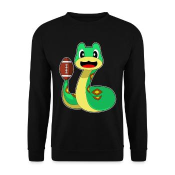 Schlange American Football Sport - Unisex Pullover - Schwarz - Vorne - Alina (178cm) & Michal (187cm)