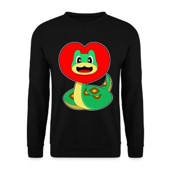 Cœur de serpent - Sweat-shirt Unisexe - noir - Devant - Alina (178cm) & Michal (187cm)
