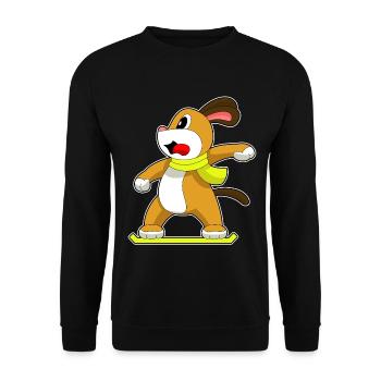 Hund Snowboarder Snowboard - Unisex Pullover - Schwarz - Vorne - Alina (178cm) & Michal (187cm)
