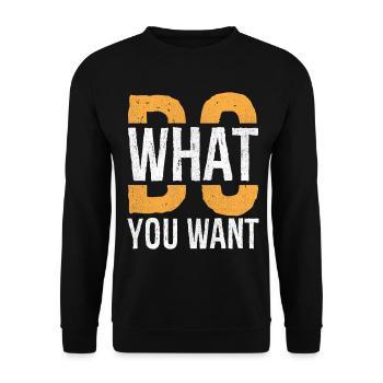 Faites ce que vous voulez - Sweat-shirt Unisexe - noir - Devant - Alina (178cm) & Michal (187cm)