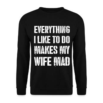 tout ce que j’aime faire - Sweat-shirt Unisexe - noir - Devant - Alina (178cm) & Michal (187cm)