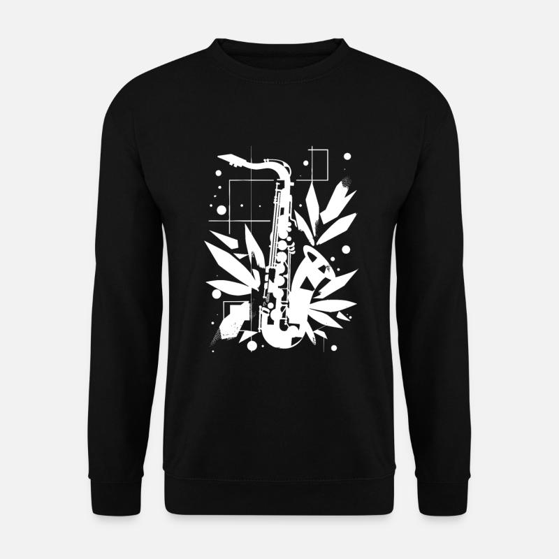Saxophone Cartoon Look - Unisex Sweatshirt - black