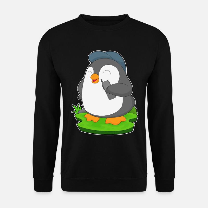 Pinguin Radio - Unisex Pullover - Schwarz
