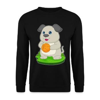 Hund Basketballspieler Basketball - Unisex Pullover - Schwarz - Vorne - Alina (178cm) & Michal (187cm)
