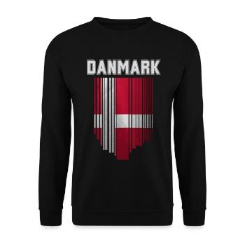 Flag of Denmark, Danish pride - Unisex Sweatshirt - black - Front - Alina (178cm) & Michal (187cm)
