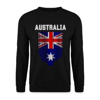Australische Flagge, Australischer Stolz - Unisex Pullover - Schwarz - Vorne - Alina (178cm) & Michal (187cm)