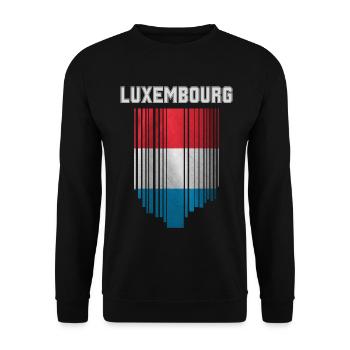 Flag of Luxembourg, Luxembourg pride - Unisex Sweatshirt - black - Front - Alina (178cm) & Michal (187cm)