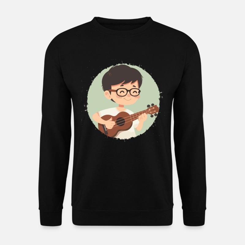 Ukulele Boy Graphic - Unisex Sweatshirt - black