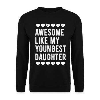 Awesome Like My Youngest Daughter Mother s Day - Unisex Sweatshirt - black - Front - Alina (178cm) & Michal (187cm)