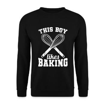 Garçon boulanger - Sweat-shirt Unisexe - noir - Devant - Alina (178cm) & Michal (187cm)