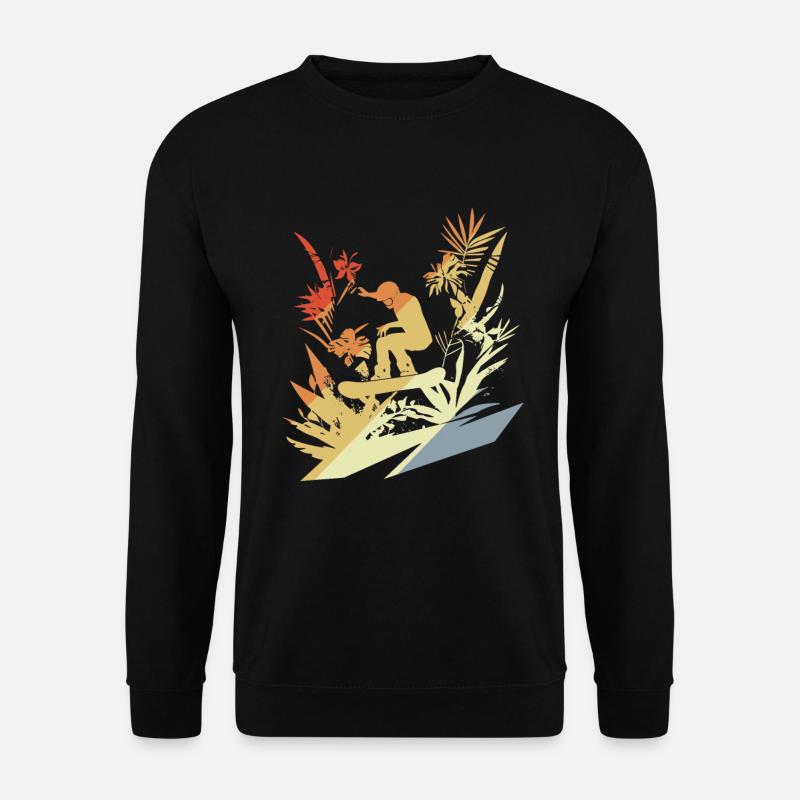 Snowboarden Retro - Unisex Pullover - Schwarz