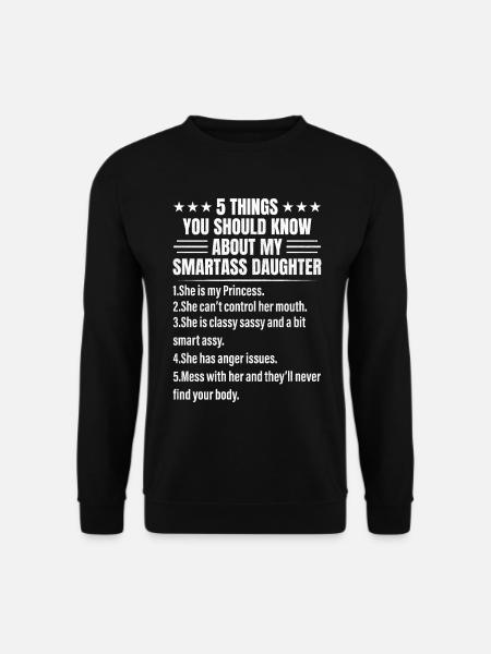 5 Dinge, die du über meinen Klugscheißer wissen solltest - Unisex Pullover - Schwarz