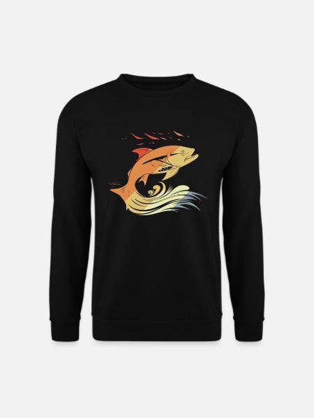 Fish Drawing Retro Style - Unisex Sweatshirt - black
