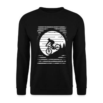 Dessin de vététiste - Sweat-shirt Unisexe - noir - Devant - Alina (178cm) & Michal (187cm)