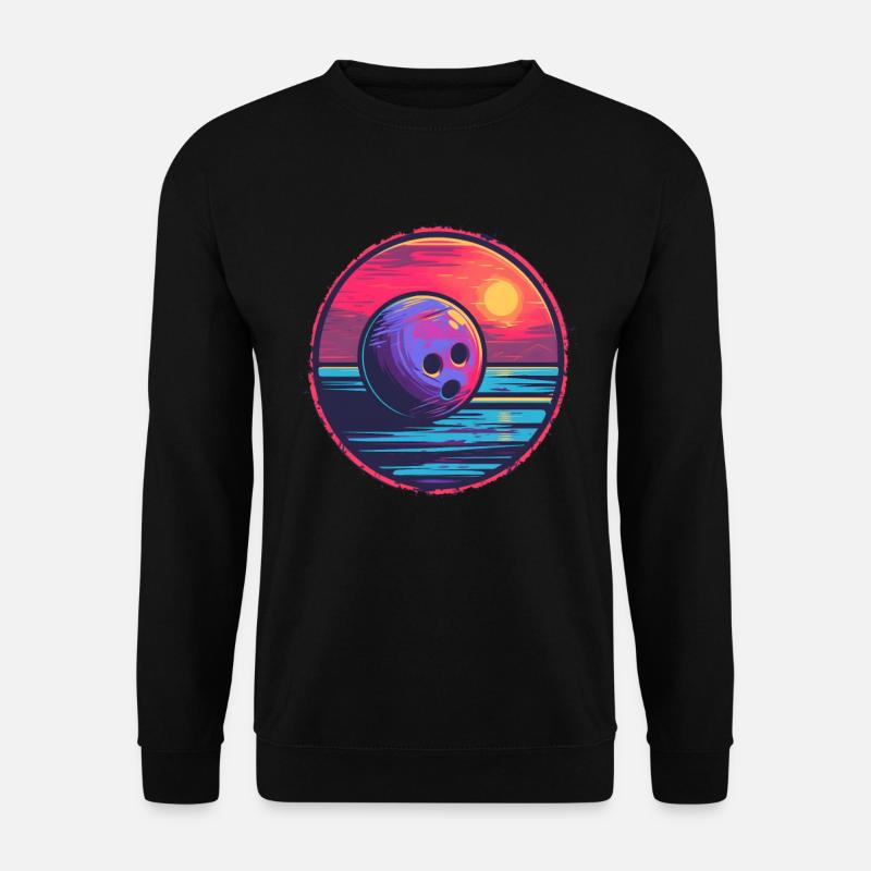 Bowling Retrowave - Unisex Sweatshirt - black