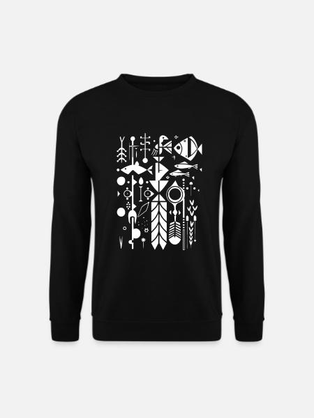 Fishing Silhouette - Unisex Sweatshirt - black