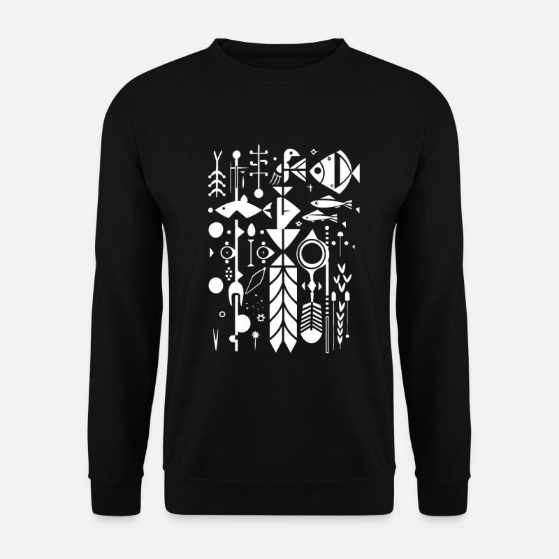 Fishing Silhouette - Unisex Sweatshirt - black