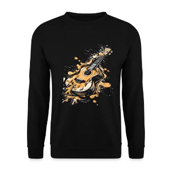 Ukulele Graffiti - Unisex Pullover - Schwarz - Vorne - Alina (178cm) & Michal (187cm)