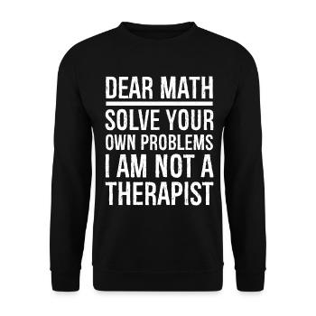 Cher math chemise drôle - Sweat-shirt Unisexe - noir - Devant - Alina (178cm) & Michal (187cm)