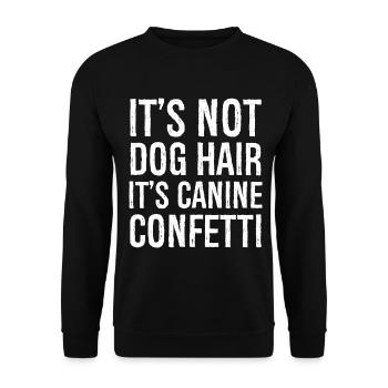 Ce n’est pas une chemise drôle en poil de chien - Sweat-shirt Unisexe - noir - Devant - Alina (178cm) & Michal (187cm)