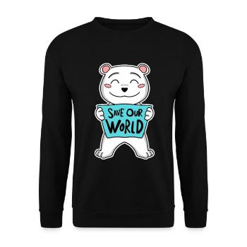 Bär Climate Climate Protection Protection - Unisex Sweatshirt - black - Front - Alina (178cm) & Michal (187cm)