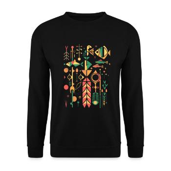 Pêche ludique - Sweat-shirt Unisexe - noir - Devant - Alina (178cm) & Michal (187cm)