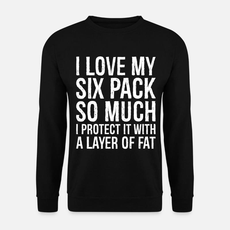 Ich liebe mein Sixpack so sehr - Unisex Pullover - Schwarz