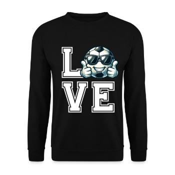 Cool Football with Sunglasses - Fan Love - Unisex Sweatshirt - black - Front - Alina (178cm) & Michal (187cm)