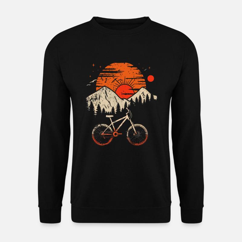 Mountainbike Retro Stil - Unisex Pullover - Schwarz