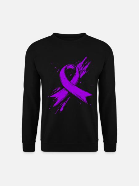 Violet Sensibilisation au Cancer Arc Violet - Sweat-shirt Unisexe - noir