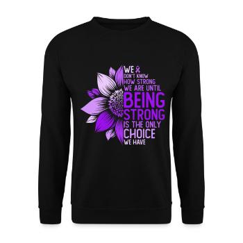 Sensibilisation au cancer Tournesol Motivation Cadeau - Sweat-shirt Unisexe - noir - Devant - Alina (178cm) & Michal (187cm)