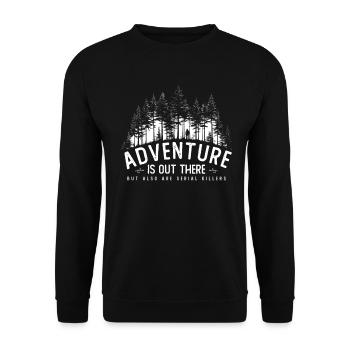 Vrai crime Crime Tueur en série Satire Randonnée - Sweat-shirt Unisexe - noir - Devant - Alina (178cm) & Michal (187cm)