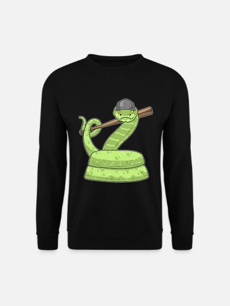 Snake Baseball Baseball Bat - Unisex Sweatshirt - black