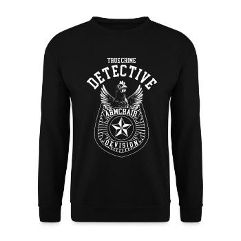 True Crime Détective Poulet Marque Cadeau Drôle - Sweat-shirt Unisexe - noir - Devant - Alina (178cm) & Michal (187cm)