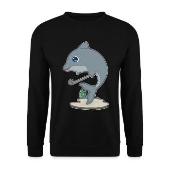 Dolphin Bâton de hockey sur gazon - Sweat-shirt Unisexe - noir - Devant - Alina (178cm) & Michal (187cm)
