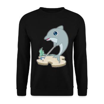 Dolphin Golf Golf Clubs - Sweat-shirt Unisexe - noir - Devant - Alina (178cm) & Michal (187cm)