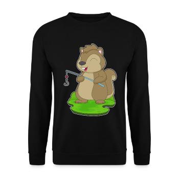 Pêche à la canne à pêche Squirrel Angler - Sweat-shirt Unisexe - noir - Devant - Alina (178cm) & Michal (187cm)