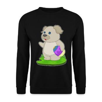 Hund Ostern Osterei - Unisex Pullover - Schwarz - Vorne - Alina (178cm) & Michal (187cm)
