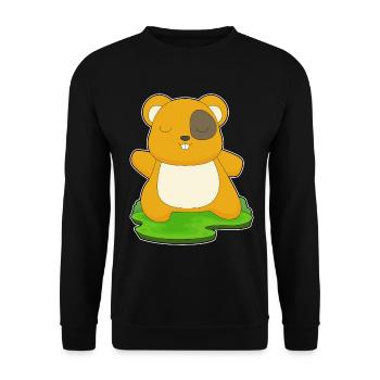 Hamster Yoga Fitness Gymnastics - Unisex Sweatshirt - black - Front - Alina (178cm) & Michal (187cm)